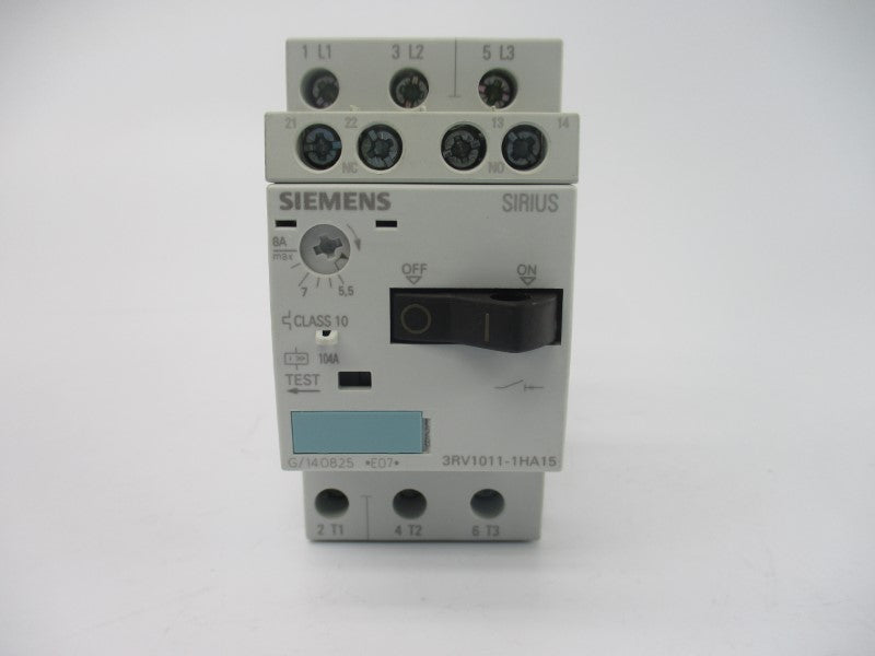 SIEMENS 3RV1011-1HA15 600V 5.5-8A NSMP