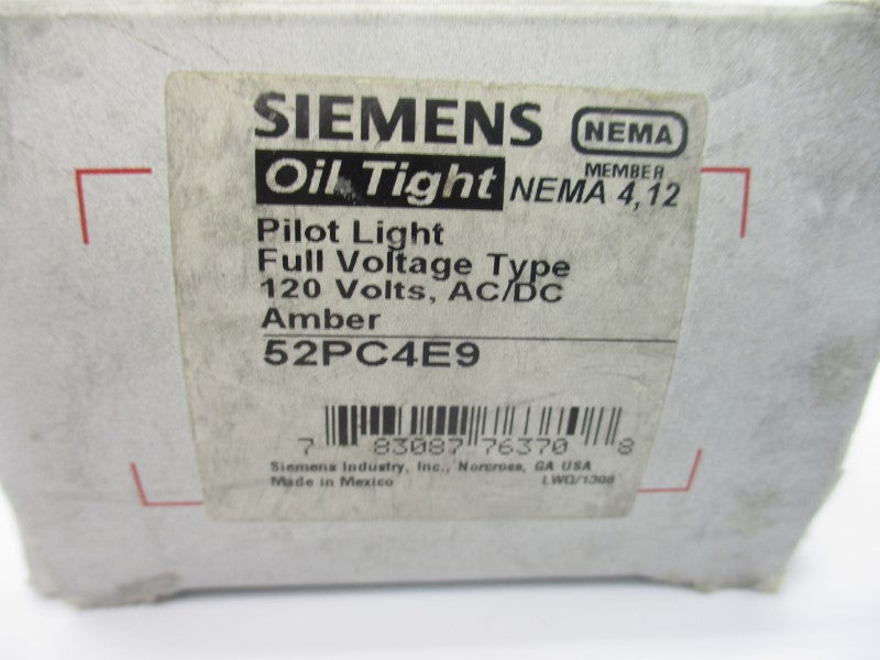 SIEMENS 52PC4E9 120VAC/DC NSMP