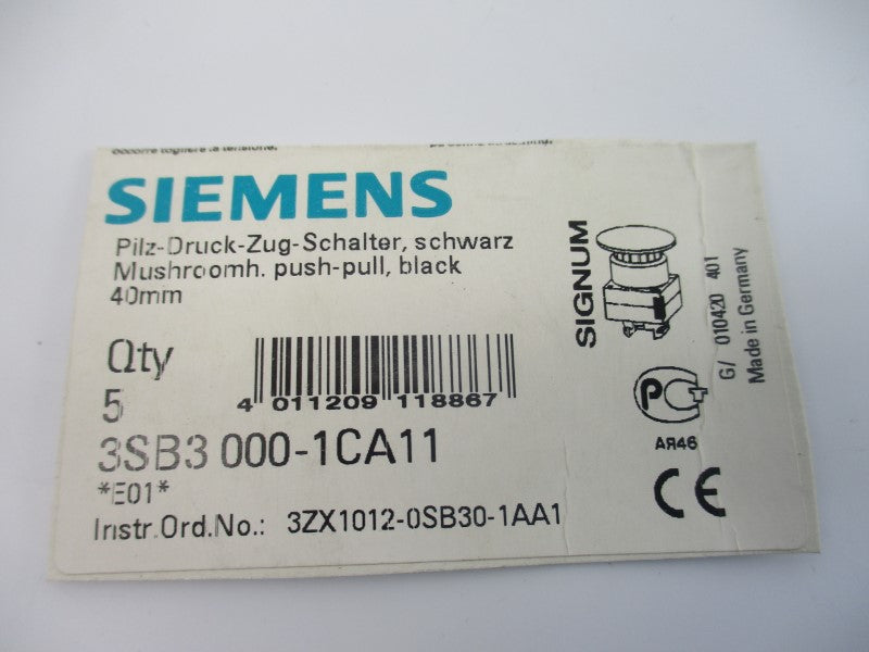 SIEMENS 3SB3000-1CA11 NSNP