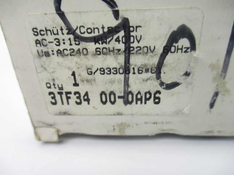 SIEMENS 3TF3400-0AP6 220/240V 42A NSMP