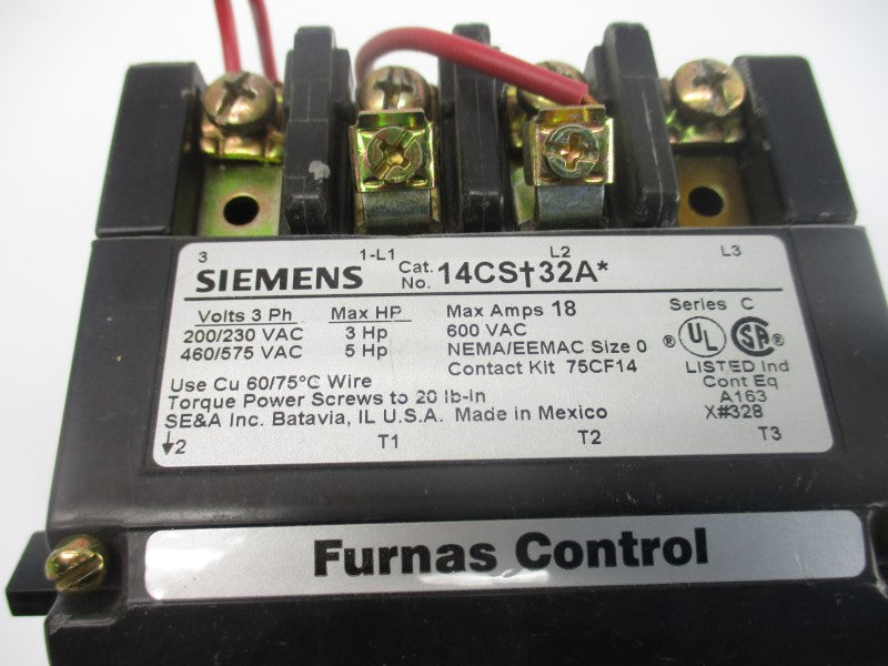 SIEMENS 14CS32A 48ASD3M20 SER. C 440-480V 18A UNMP