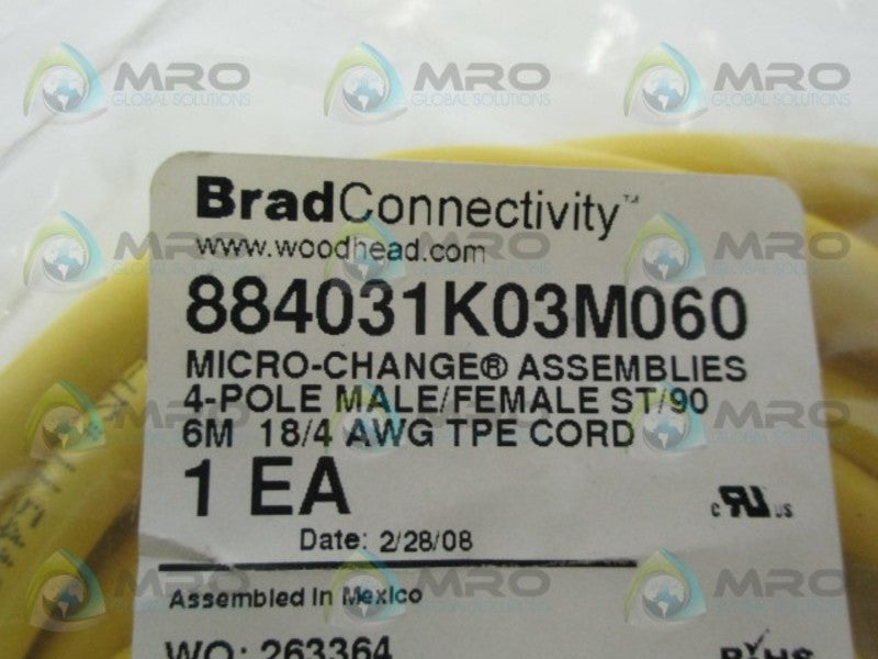 DANIEL WOODHEAD 884031K03M060 MICRO-CHANGE CABLE  *NEW IN FACTORY BAG*
