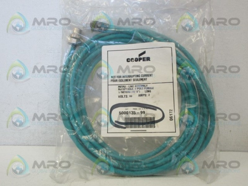 COOPER 5000135-99 MICRO-LINE ASSEMBLY RECEPTACLE *NEW IN FACTORY BAG*