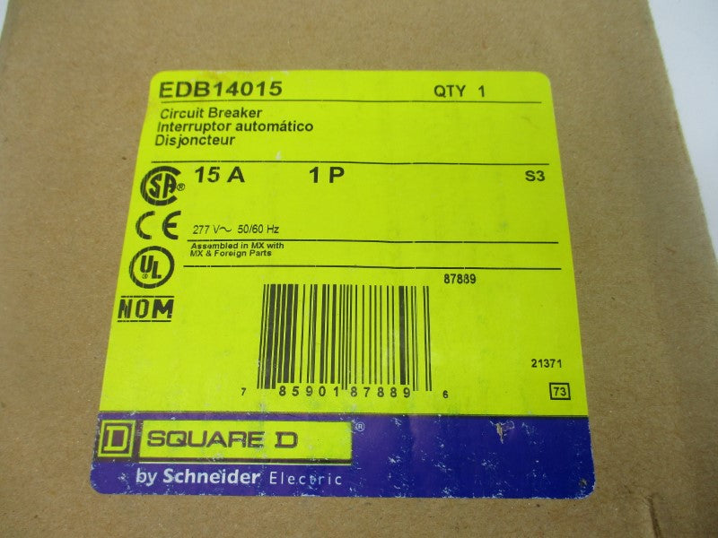 SQUARE D EDB14015 SER. S3 277V 15A NSFS
