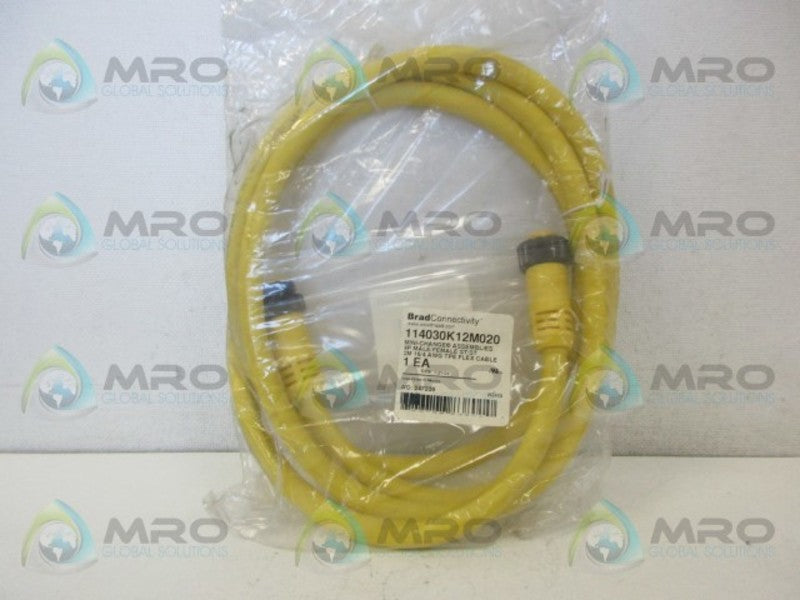 DANIEL WOODHEAD 114030K12M020 4P MALE/FEMALE FLEX CABLE *NEW IN FACTORY BAG*