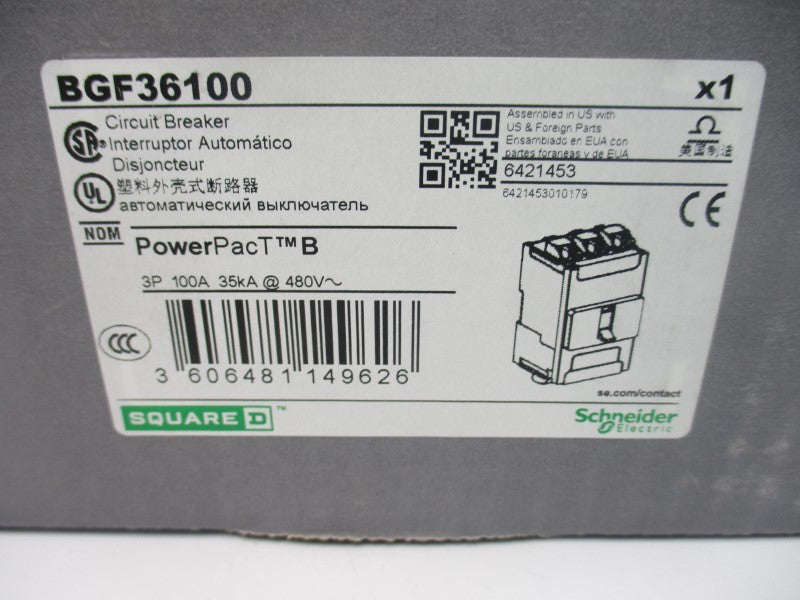 SQUARE D BGF36100 240/480V 100A NSMP