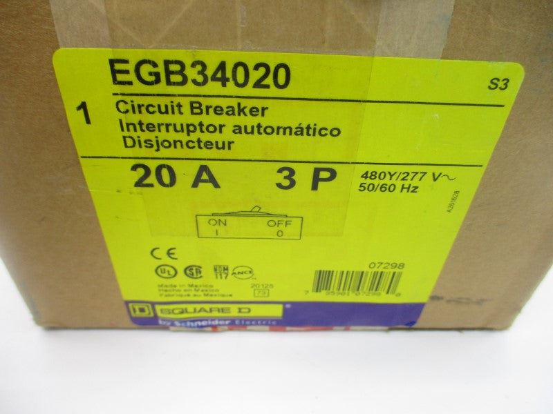 SQUARE D EGB34020 277V 20A NSMP