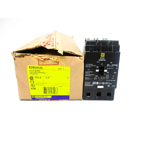 SQUARE D EDB34125 277V 125A NSMP