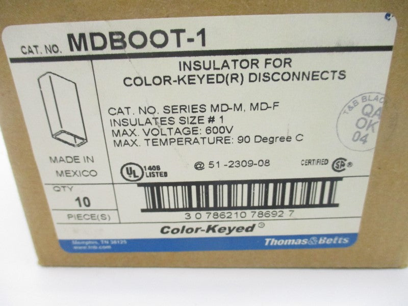 THOMAS&BETTS MDBOOT-1 600V (PKG OF 10) NSMP