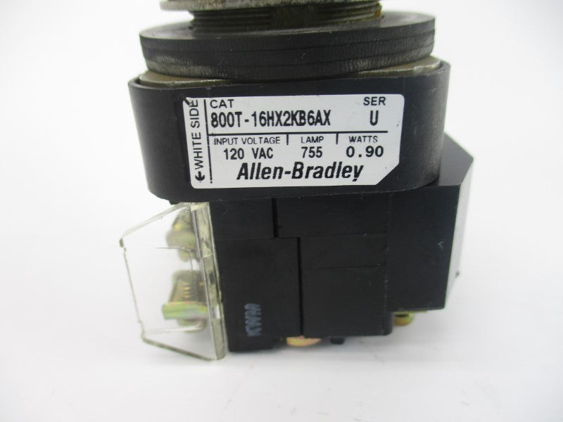 ALLEN BRADLEY 800T-16HX2KB6AX SER. U 120VAC NSNP