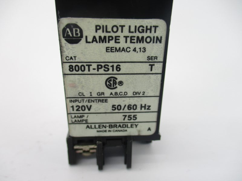 ALLEN BRADLEY 800T-PS16 SER. T 120V UNMP