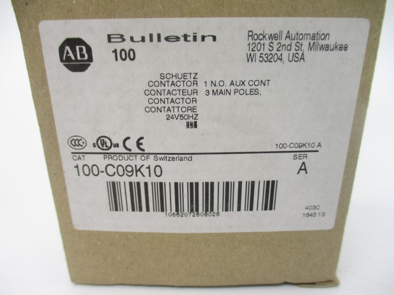 ALLEN BRADLEY 100-C09K10 SER. A 24-28V 32A (BR/WH) NSMP