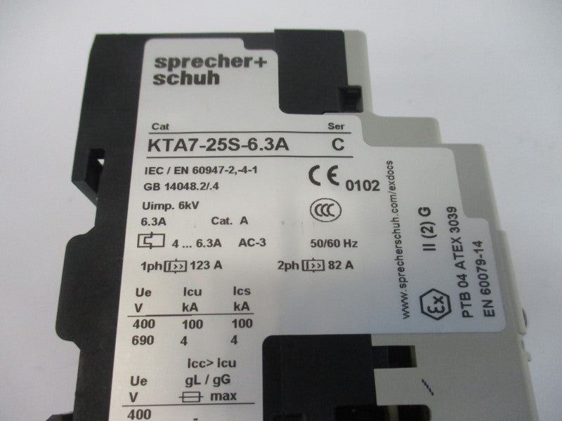 SPRECHER+SCHUH KTA7-25S-6.3A SER. C 690V 4.0-6.3A NSNP