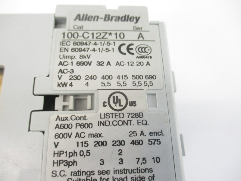 ALLEN BRADLEY 100-C12ZJ10 SER. A 24VDC 32A NSNP