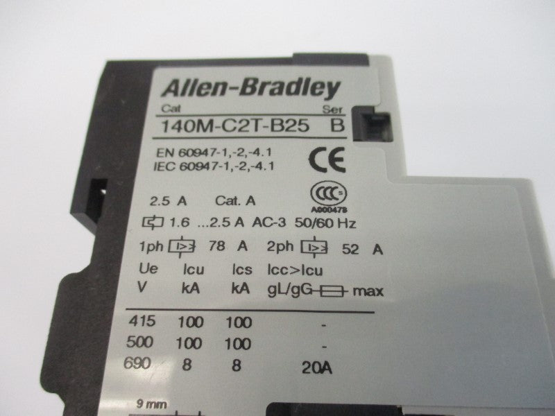 ALLEN BRADLEY 140M-C2T-B25 SER. B 690V 1.6-2.5A NSNP