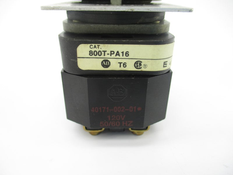 ALLEN BRADLEY 800T-PA16 SER. T 120V (NO BULB) UNMP