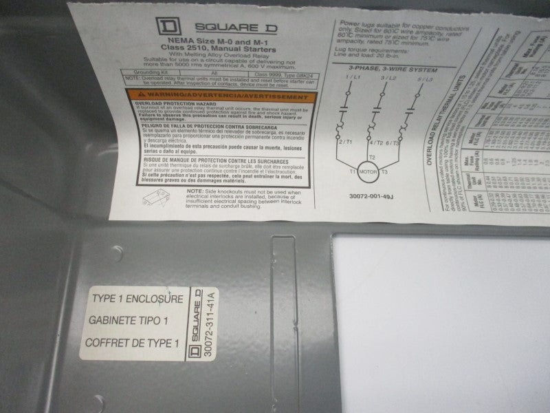 SQUARE D 30072-311-41A 600V UNMP