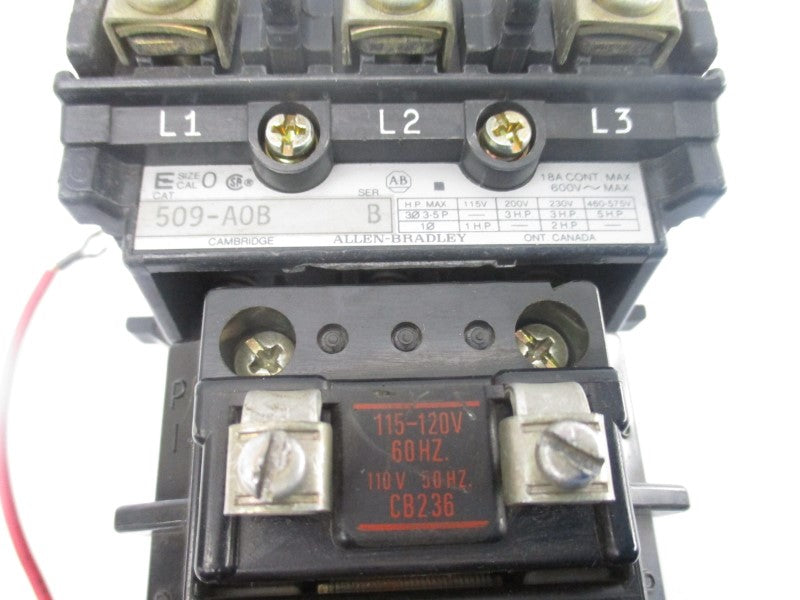 ALLEN BRADLEY 509-AOB SER. B 110/115-120V 18A UNMP