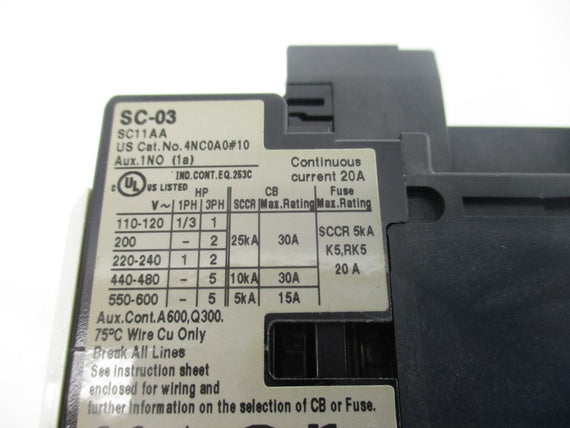 FUJI ELECTRIC 4NC0A0A10 SC11AA 100-110V 30A NSNP