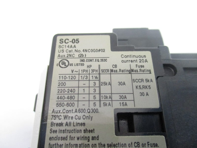 FUJI ELECTRIC 4NC0G0A02 SC14AA 100-110V 30A NSNP