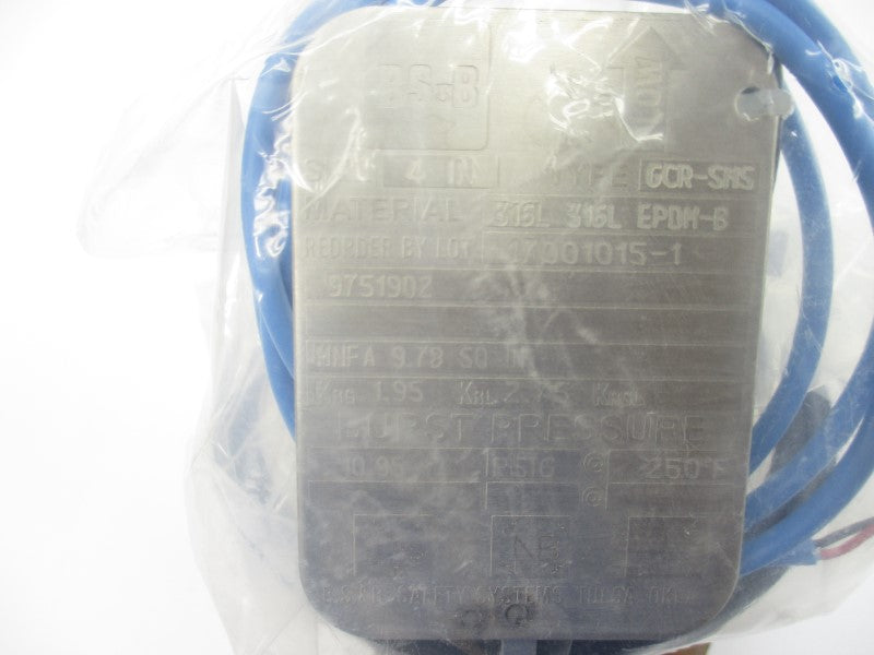 BS&B GCR-SMS 17001015-1 10.95PSI 4" NSNP