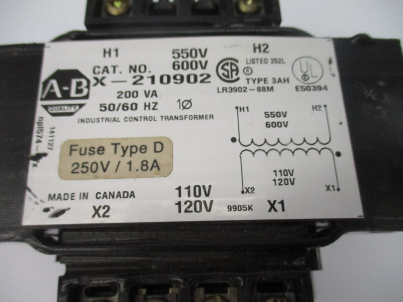 ALLEN BRADLEY X-210902 550/600V 1.8A UNMP