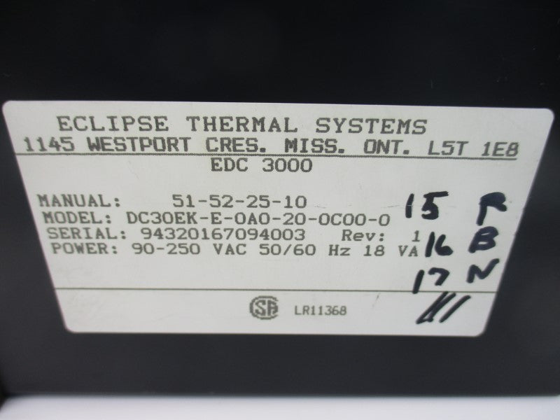 HONEYWELL DC30EK-E-0A0-20-0C00-0 90-250VAC UNMP