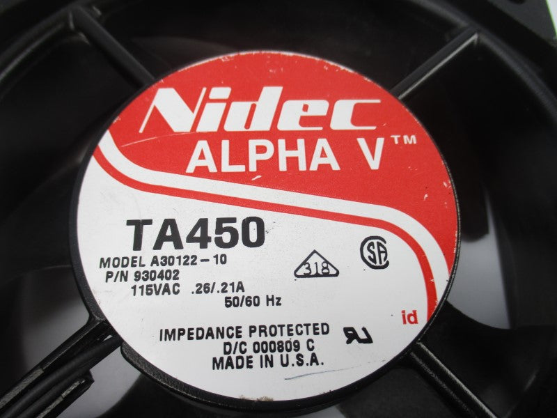 NIDEC TA450 A30122-10 115VAC .26/.21A UNMP