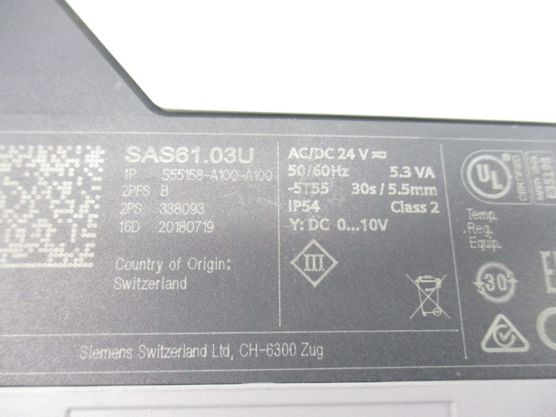 SIEMENS SAS61.03U 24VAC/DC NSNP