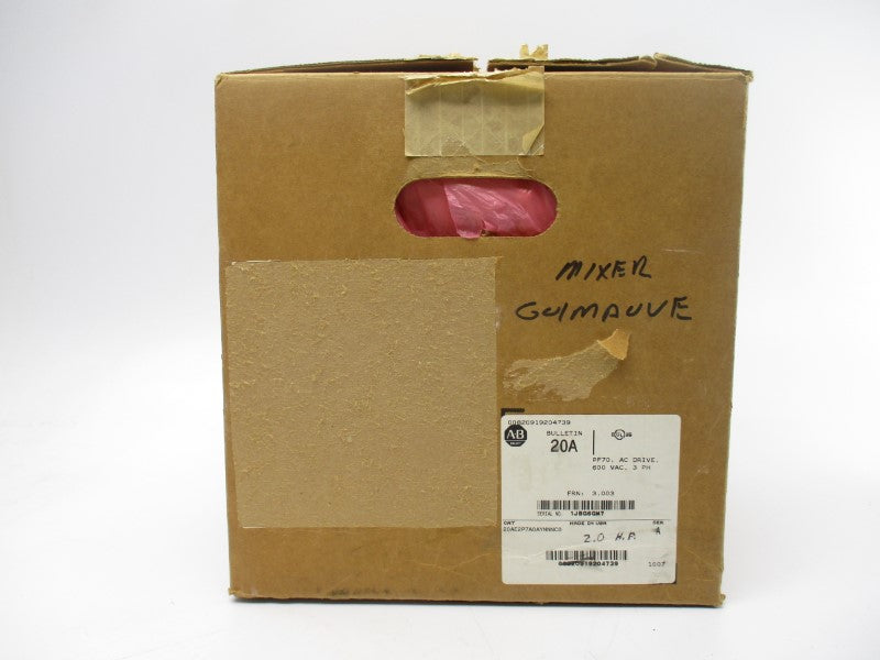 ALLEN BRADLEY 20AE2P7A0AYNNNC0 SER. A F/W 3.003 600VAC NSMP