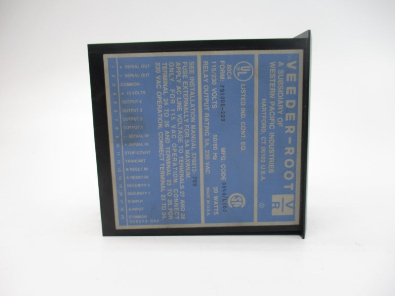 VEEDER ROOT 791086-220 115/230V 5A NSMP