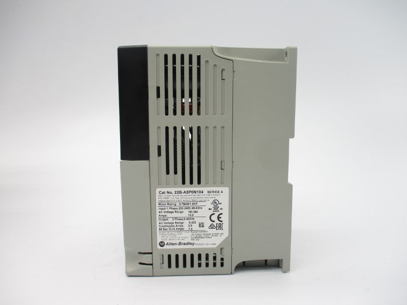 ALLEN BRADLEY 22B-A5P0N104 SER. A F/W 6.02 180-264VAC 12.0A NSMP