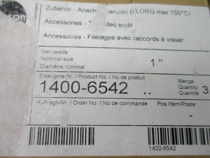SAMSON 1400-6542 1" (PKG OF 3) NSMP