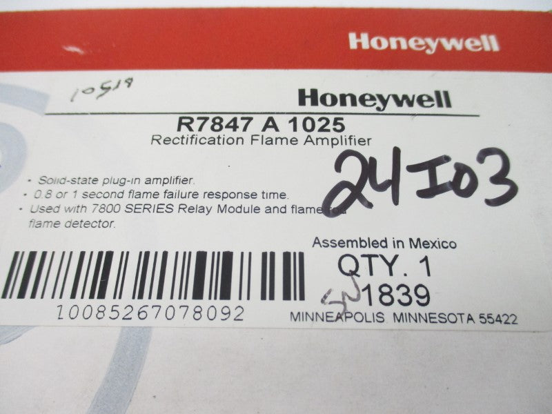 HONEYWELL R7847A1025 1.25VDC 0.8-1.0SEC NSMP