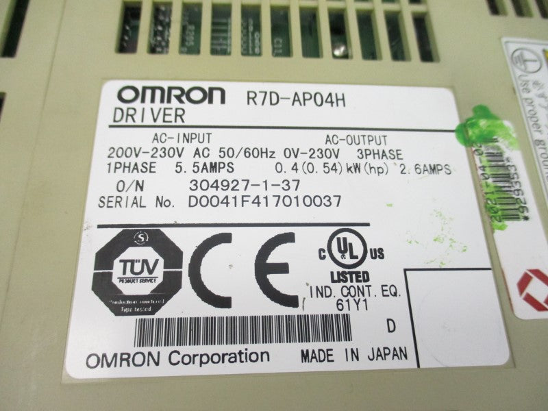 OMRON R7D-AP04H 200-230VAC 5.5A UNMP