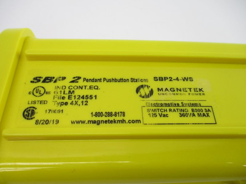 MAGNETEK SBP2-4-WS 125VAC 3A NSNP