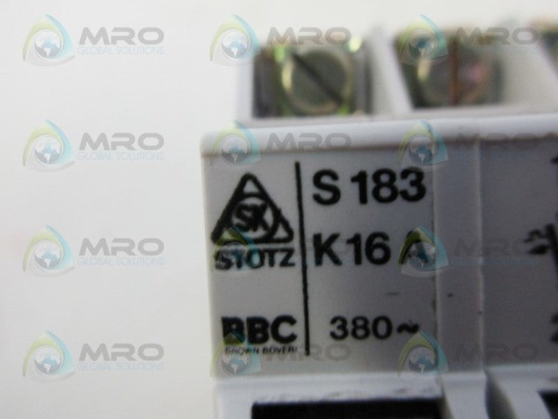 STOTZ KONTAKT S183 K16A 3PL CIRCUIT BREAKER NSNP