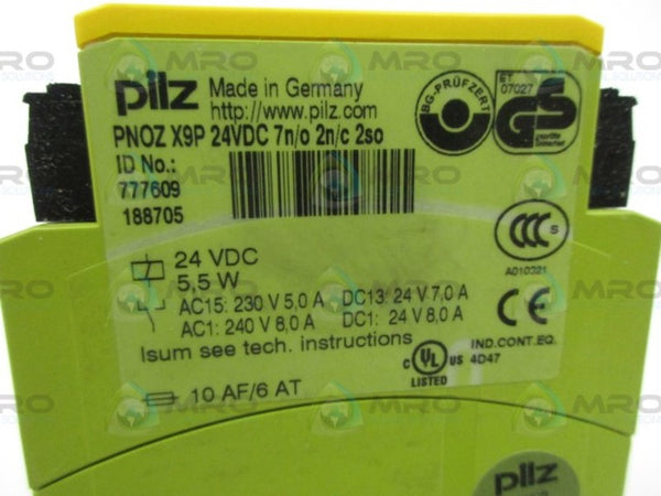 PILZ PNOZ-X9P/24VDC SAFETY RELAY NSMP