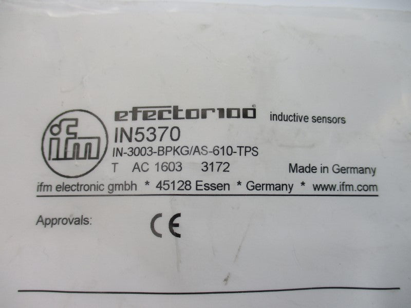 IFM EFECTOR IN5370 IN-3003-BPKG/AS-610-TPS 10-36VDC NSMP
