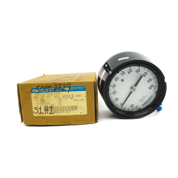 ASHCROFT 451279BS02L30IMV&100# -30-100PSI 4-1/2" (AS PICTURED) NSMP