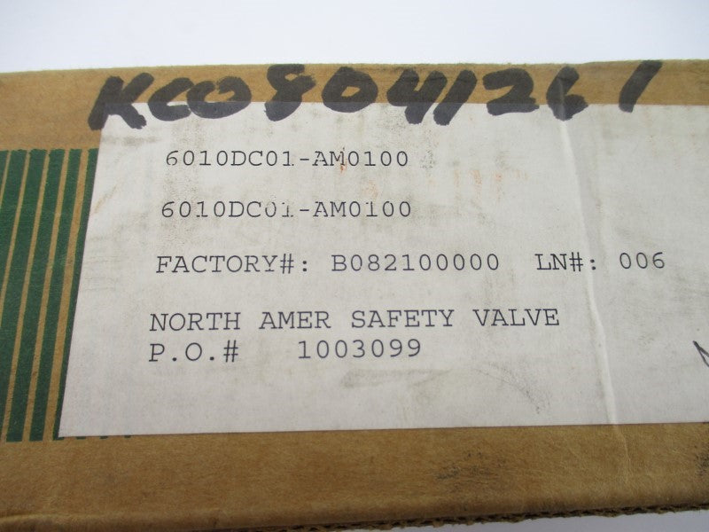 KUNKLE 6010DC01-AM0100 100.0PSI 1/2" NSMP