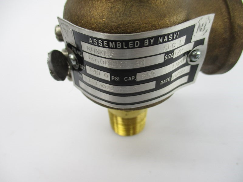 KUNKLE 6010DCM01-AM0140 140.0PSI 1/2" NSNP