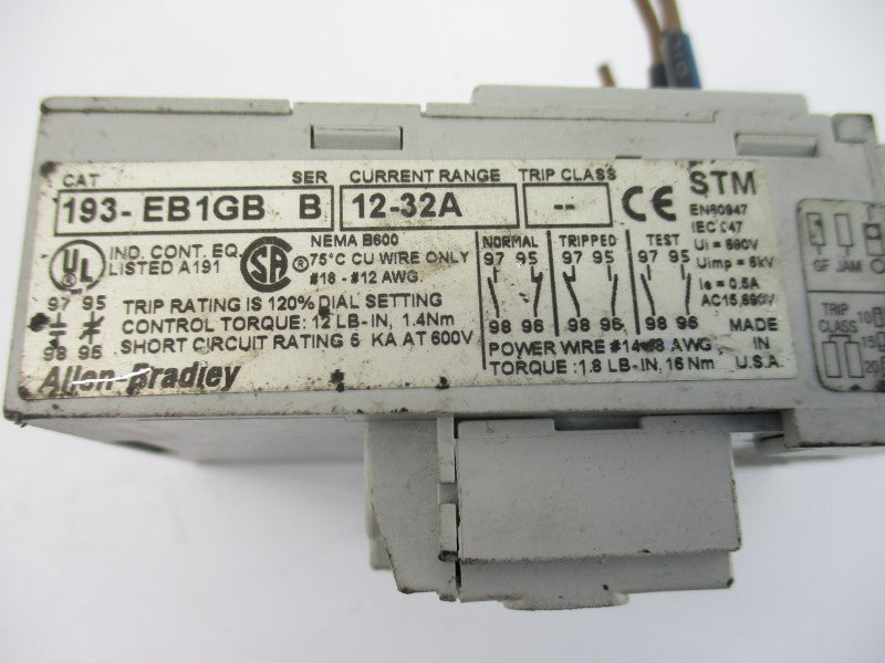 ALLEN BRADLEY 193-EB1GB SER. B 690V 12-32A UNMP