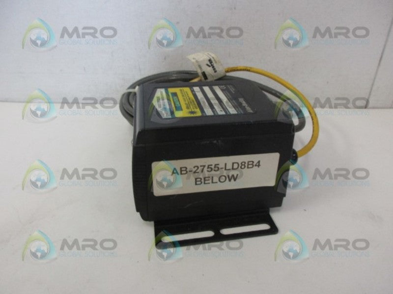 ALLEN BRADLEY 2755-LD8B4 SER A LASER BAR CODE SCANNER *USED*
