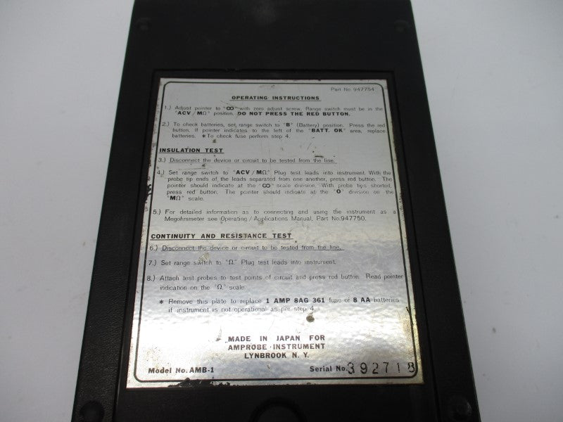AMPROBE AMB-1 947754 600V UNMP
