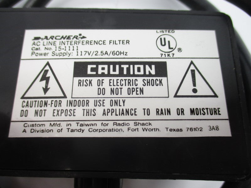 ARCHER 15-1111 117V 2.5A NSNP