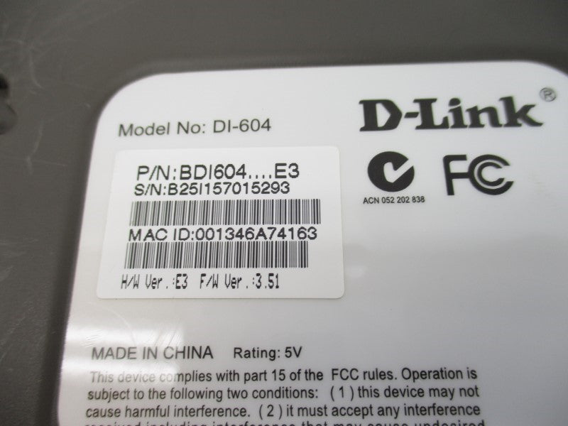 D-LINK BDI604E3 F/W 3.51  5V UNMP