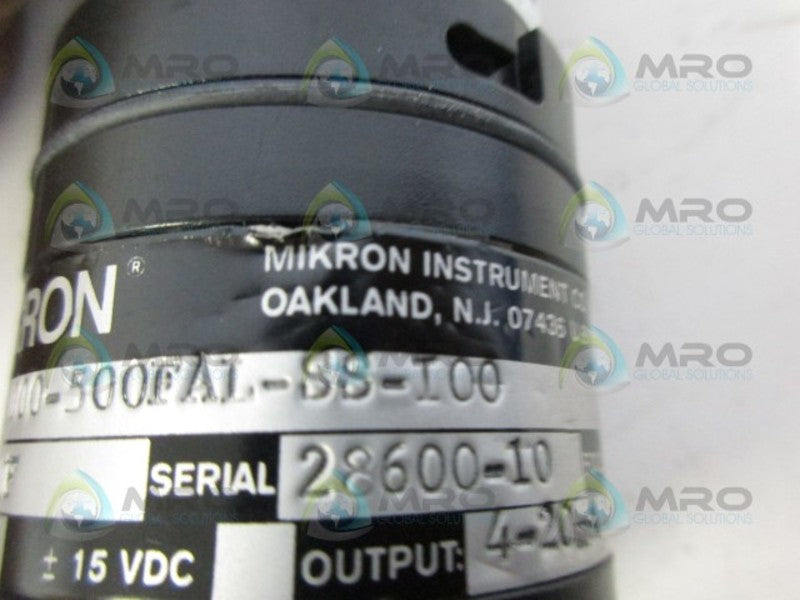 MIKRON M67K-000-500FAL/SSI00 PYROMETER UNMP