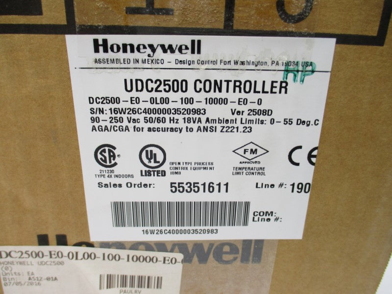 HONEYWELL DC2500-E0-0L00-100-10000-E0-0 90-250VAC NSMP