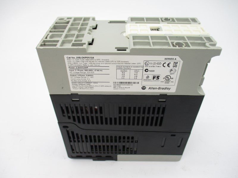 ALLEN BRADLEY 25B-D6P0N104 SER. A  F/W 3.001 323-528VAC 7.5A NSMP